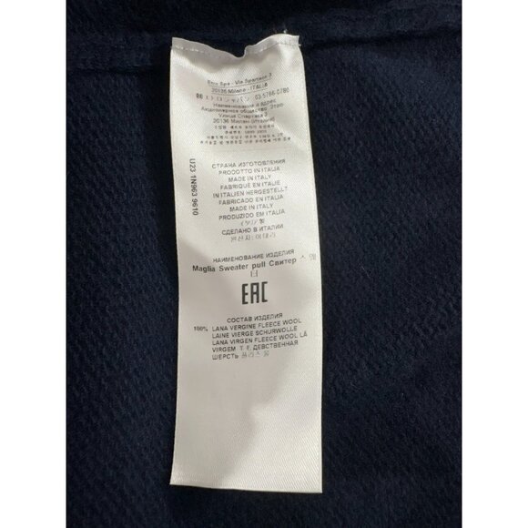 Etro Milano Herren wool Sweater Pullover sz 2XL color Navy NWT mspr $698 Italy - Picture 7 of 12